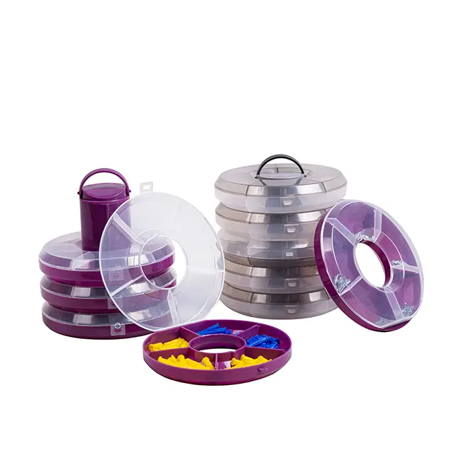 Plastic PP Round Barrel Multi Case Box ZYPPRB